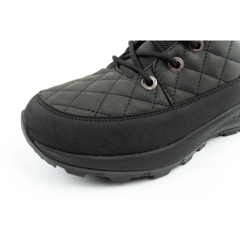 Lee Cooper buty sportowe damskie zimowe trekkingowe ocieplane czarne skóra ekologiczna