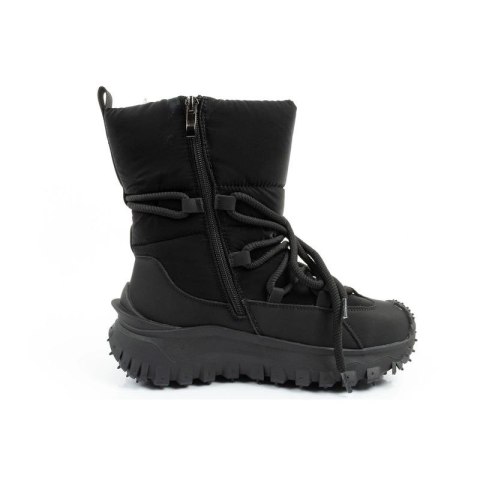 Lee Cooper buty sportowe damskie zimowe trekkingowe ocieplane czarne skóra naturalna