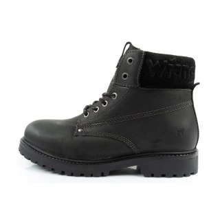 Wrangler Arch Fur buty męskie sztyblety trzewiki eleganckie ocieplane czarne