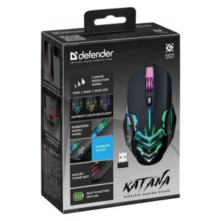 DEFENDER MYSZ GAMINGOWA KATANA GM-511 RF 3200DPI 7P CZARNA 52511