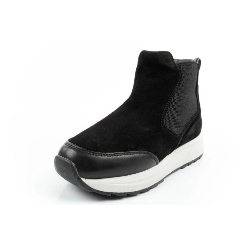 Scholl Beverly Bootie buty damskie botki za kostkę skórzane czarne