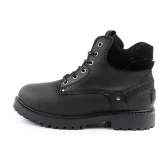 Wrangler Yuma buty męskie sztyblety trzewiki eleganckie skórzane czarne