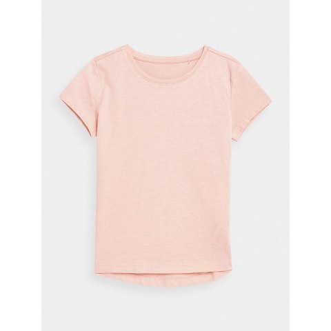 T-shirt bawełniany 100% gładki dziewczęcy 4F Junior 4f