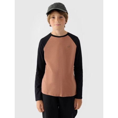 Longsleeve regular gładki chłopięcy 4F Junior 4FJWAW24TLONM293-65S 4f