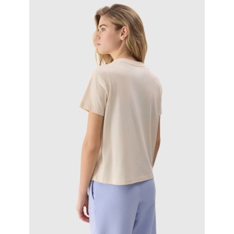 T-shirt gładki z bawełną organiczną damski 4F 4f