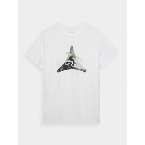 T-shirt regular z nadrukiem męski 4F 4FRAW24TTSHM2301-10S 4f