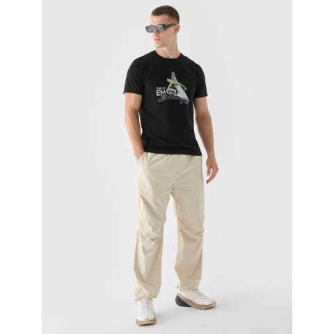 T-shirt regular z nadrukiem męski 4F 4FRAW24TTSHM2301-20S 4f