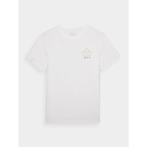 T-shirt regular z nadrukiem męski 4F 4FRAW24TTSHM2302-10S 4f