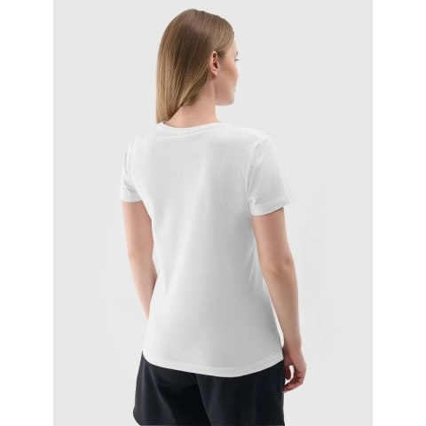 T-shirt slim z nadrukiem damski 4F 4FRSS24TTSHF2499-10S 4f