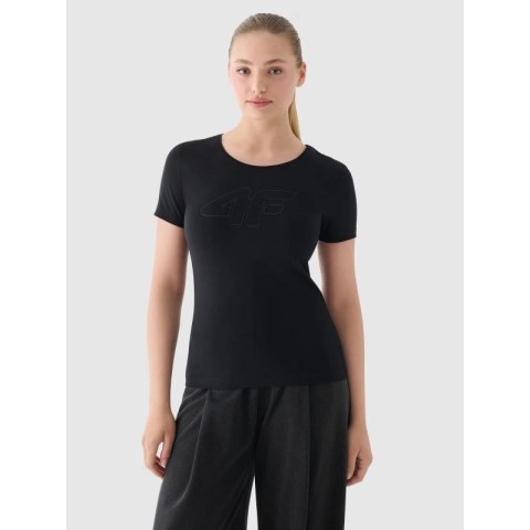 T-shirt slim z nadrukiem damski 4F 4FWMM00TTSHF1846-20S 4f