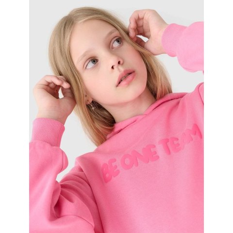 Bluza dresowa nierozpinana z kapturem dziewczęca 4F Junior 4FJRAW24TSWSF1790-54S 4f