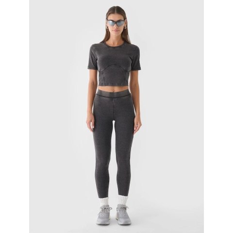 Crop top slim gładki damski 4F 4FRAW24TTSHF2581-20S 4f