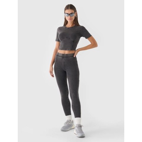 Crop top slim gładki damski 4F 4FRAW24TTSHF2581-20S 4f