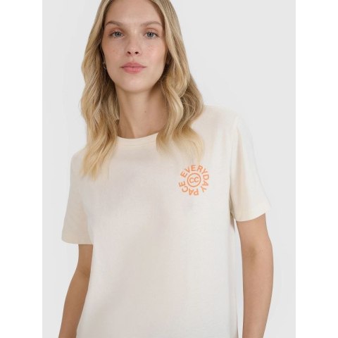 T-shirt oversize z nadrukiem damski 4F 4FWSS25TTSHF1994-11S 4f