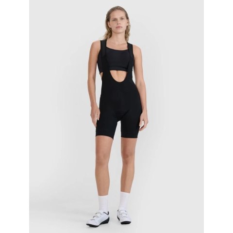 Legginsy krótkie rowerowe z żelową wkładką i szelkami damskie 4F 4FWSS25TFSTF039-20S 4f