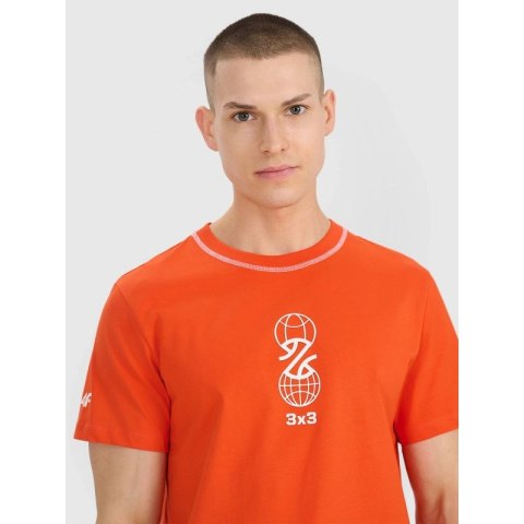 T-shirt regular z nadrukiem męski 4F 4FRSS25TTSHM3092-70S 4f