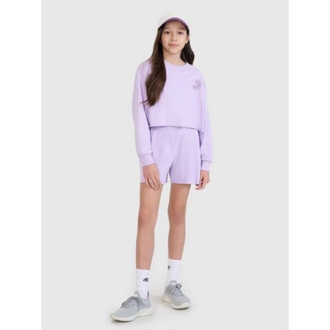 Bluza dresowa nierozpinana bez kaptura dziewczęca 4F 4FJWSS25TSWSF1504-52S 4f