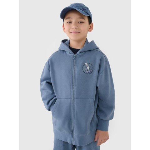 Bluza dresowa rozpinana z kapturem chłopięca 4F 4FJRSS25TSWSM2042-32S 4f