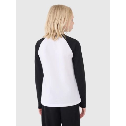 Chłopięcy longsleeve regular gładki 4F 4FJWSS25TLONM420-10S 4f