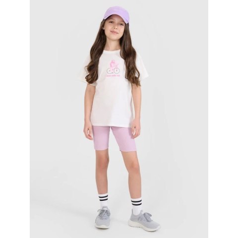 Dziewczęcy t-shirt z nadrukiem 4F 4FJRSS25TTSHF2645-11S 4f