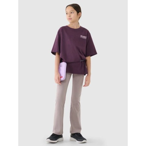 T-shirt dziewczęcy oversize z nadrukiem 4F 4FJRSS25TTSHF2586-50S 4f