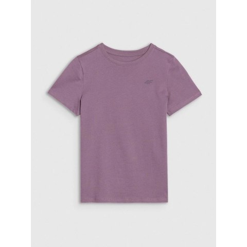 T-shirt regular gładki dziewczęcy 4F 4FJWSS25TTSHF2177-51S 4f