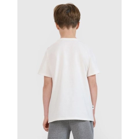 T-shirt regular z nadrukiem chłopięcy 4F 4FJRSS25TTSHM2643-11S 4f