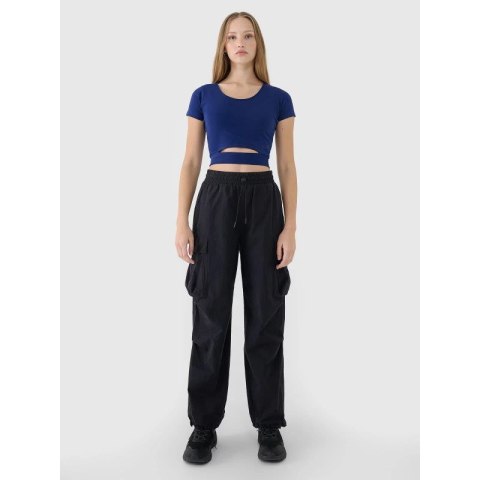 T-shirt crop top gładki damski 4F 4FRSS25TTSHF2695-31S 4f