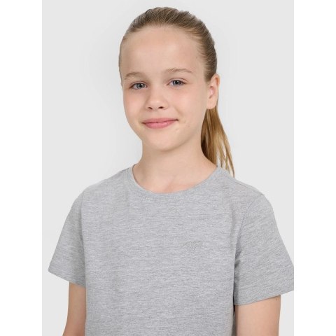 T-shirt gładki dziewczęcy 4F 4FJWMM00TTSHF2332-25M 4f