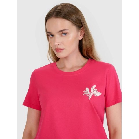 T-shirt regular z nadrukiem damski 4F 4FRSS25TTSHF2693-54S 4f