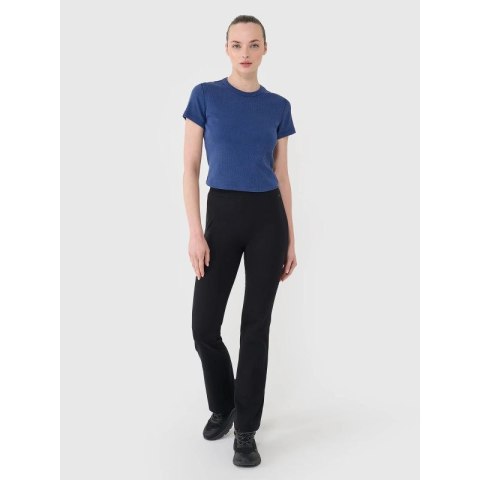 T-shirt slim z prążkowanej dzianiny damski 4F 4FRSS25TTSHF2696-31S 4f