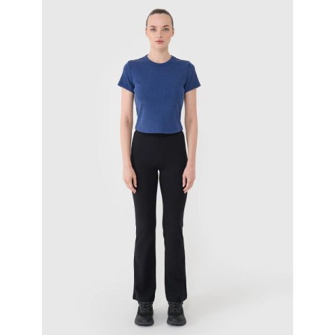 T-shirt slim z prążkowanej dzianiny damski 4F 4FRSS25TTSHF2696-31S 4f
