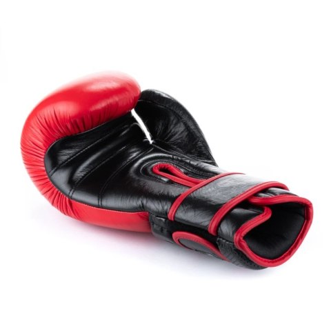 Rękawice bokserskie ze skóry naturalnej Warrior RED