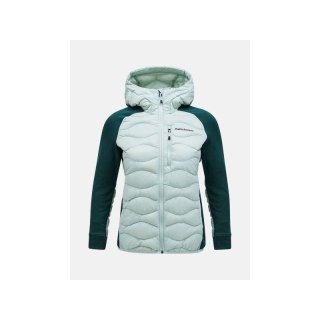 Kurtka puchowa Peak Performance W Helium Down Hybrid Hood zielony Peak Performance