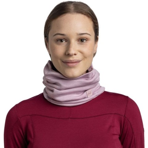 Bandana BUFF MERINO HEAVYWEIGHT NECK WARMER SOLID LILAC SAND Buff