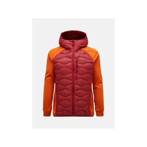 Kurtka puchowa Peak Performance M Helium Down Hybrid Hood bordowy Peak Performance
