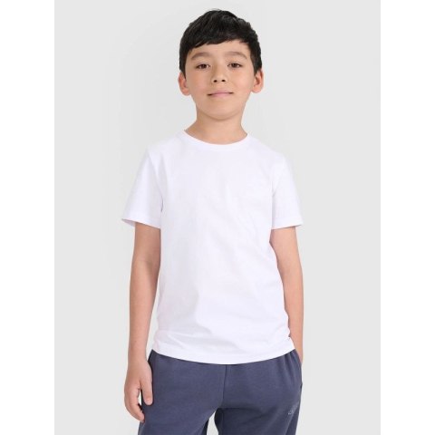 T-shirt regular gładki chłopięcy 4F 4FJRMM00TTSHM3254-10S 4f