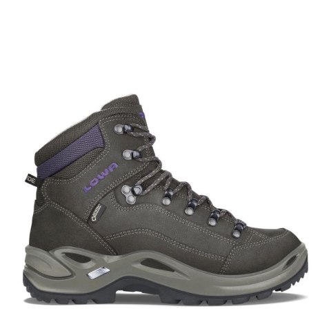 Buty trekkingowe damskie Lowa RENEGADE GTX MID slate/blackberry Gore-Tex wodoodporne szare (321945 7937)