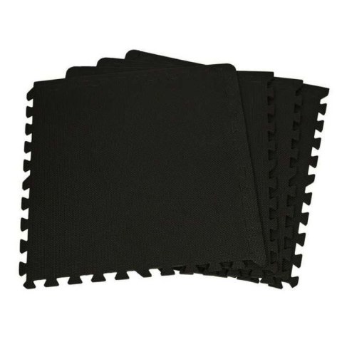 Mata do ćwiczen puzzle EB FIT 60x60x1,0cm 4 szt czarna