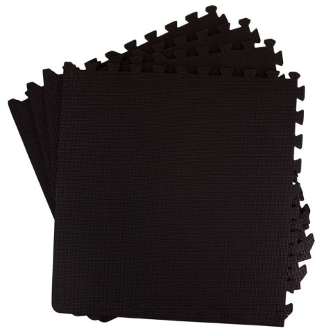 Mata do ćwiczen puzzle EB FIT 60x60x1,0cm 4 szt czarna