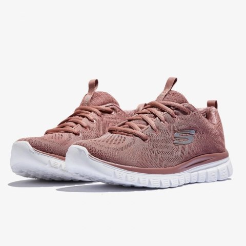 Buty sportowe damskie różowe Skechers Graceful Get Connected (12615-MVE) Skechers