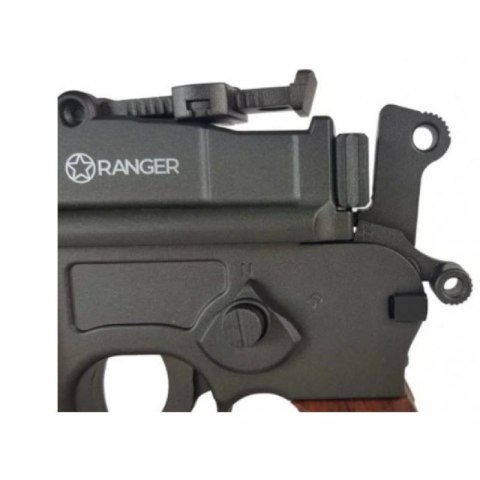 Pistolet wiatrówka RANGER M712 Broomhandle FULL AUTO BLOWBACK k.4,5BBs 19-strzał. KWC
