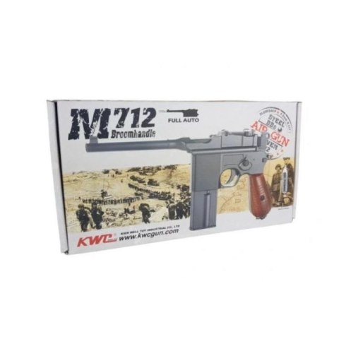 Pistolet wiatrówka RANGER M712 Broomhandle FULL AUTO BLOWBACK k.4,5BBs 19-strzał. KWC
