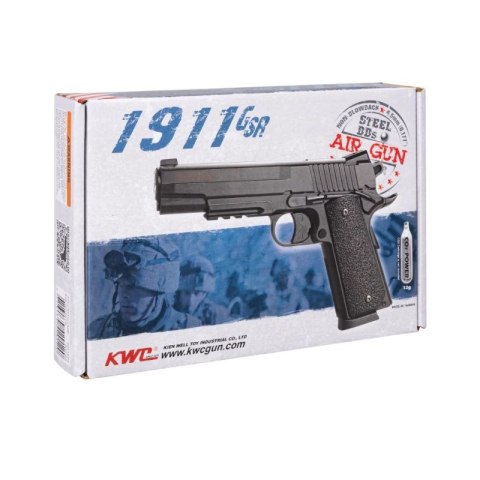 Wiatrówka pistolet RANGER 1911 GSR KWC kal. 4,5 BBs 20 strz. METAL SLIDE CO2 (AAKCMD421AZB)