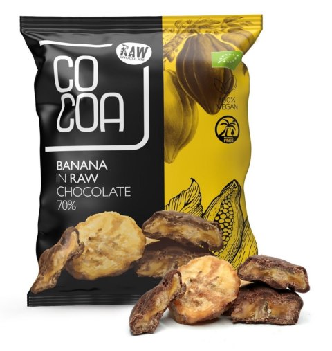 BANANY W CZEKOLADZIE SUROWEJ BIO 70 g - COCOA COCOA (czekolady i bakalie w surowej czekoladzie)