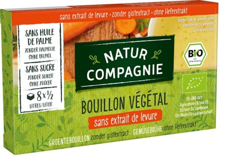 BULION - KOSTKI WARZYWNE BEZ DODATKU CUKRÓW I DROŻDŻY BIO (8 x 10,5 g) 84 g - NATUR COMPAGNIE NATUR COMPAGNIE (buliony, kostki rosołowe)
