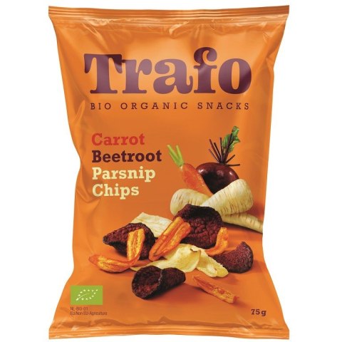 CHIPSY WARZYWNE PIECZONE BIO 75 g - TRAFO TRAFO (chipsy warzywne i ziemniaczne)