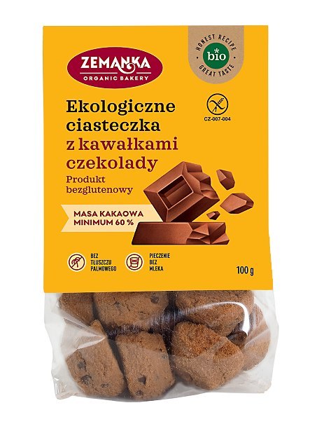 CIASTKA Z CZEKOLADĄ BEZGLUTENOWE BIO 100 g - ZEMANKA ZEMANKA (ciastka, krakersy)