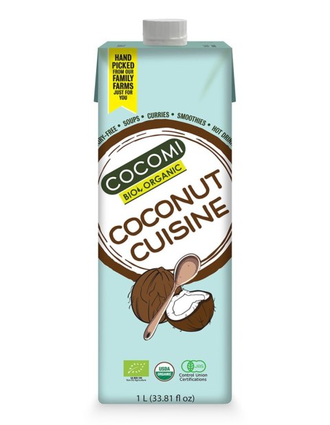 COCONUT MILK - NAPÓJ KOKOSOWY (17 % TŁUSZCZU) BIO 1 L - COCOMI COCOMI (wody kokosowe, oleje kokosowe, śmietanki)