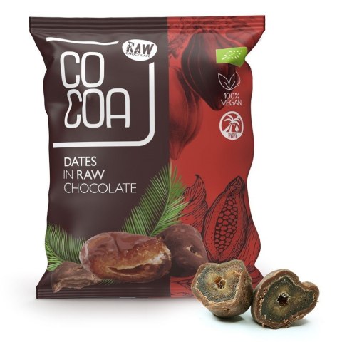 DAKTYLE W CZEKOLADZIE SUROWEJ BIO 70 g - COCOA COCOA (czekolady i bakalie w surowej czekoladzie)